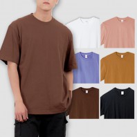 남자 여자 17수 면 오버 모던핏 반팔 티셔츠 (S-XL)